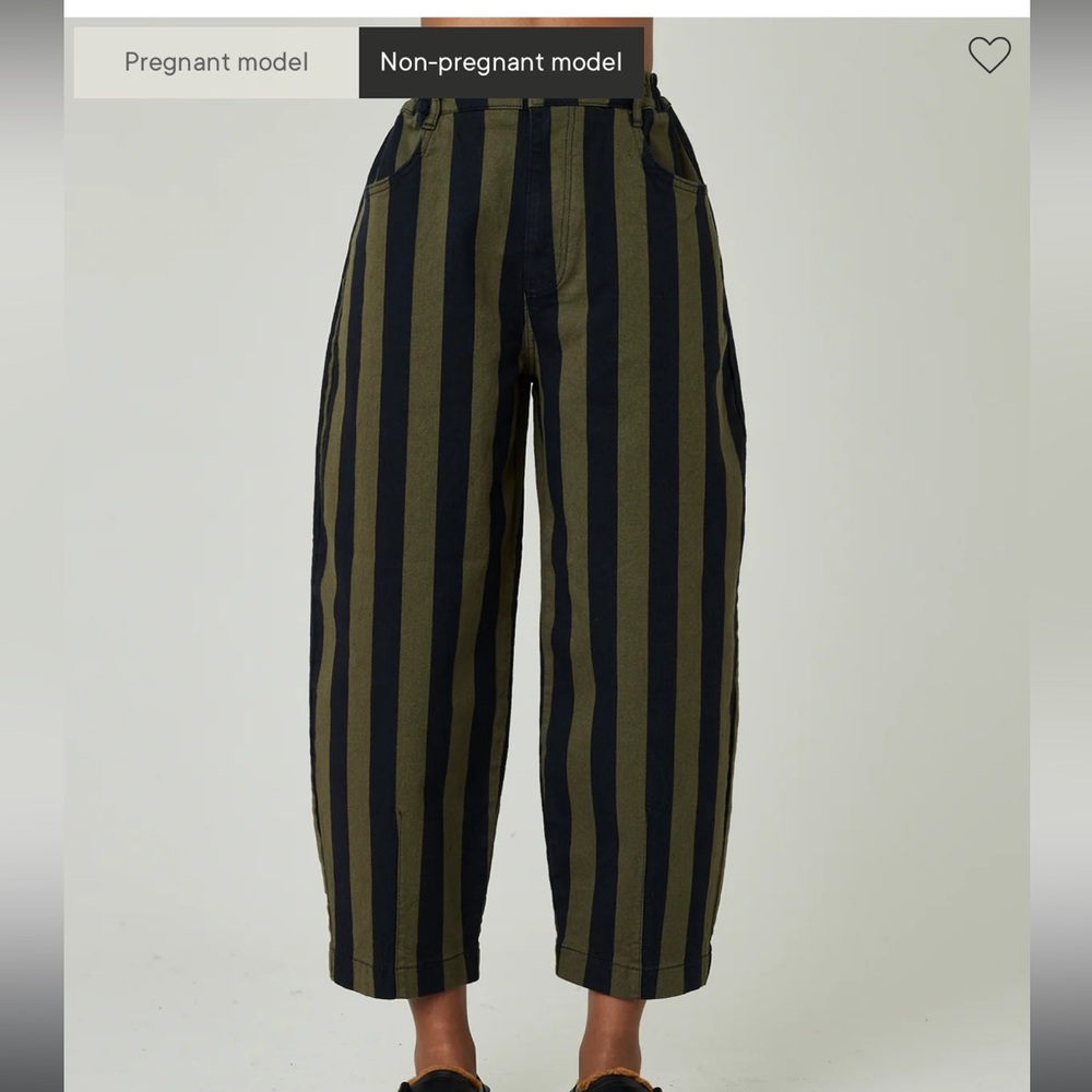 Beyond Nine Remi Jeans Olive Stripe
